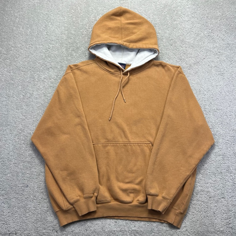 Champs Sports Hoodie Sweatshirt Mens XXL Mustard Yellow Brown Pullover Cotton